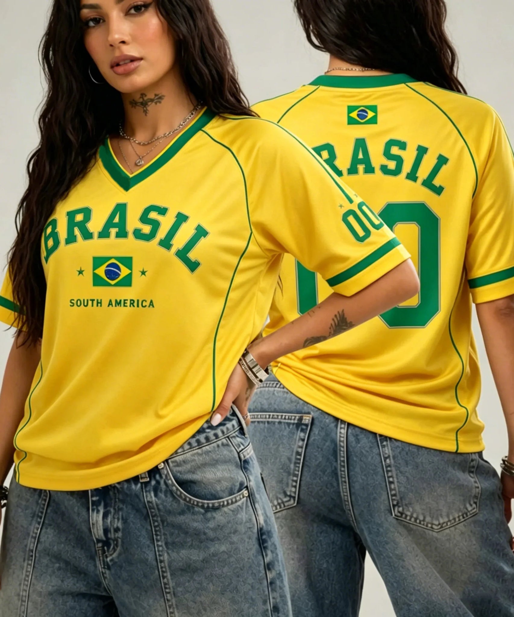 Camiseta Brasil 2026 – Mujer