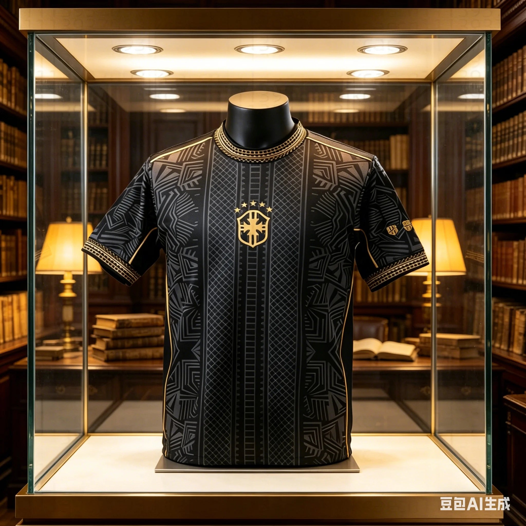 Camiseta Brasil 2026 – Negro y Dorado