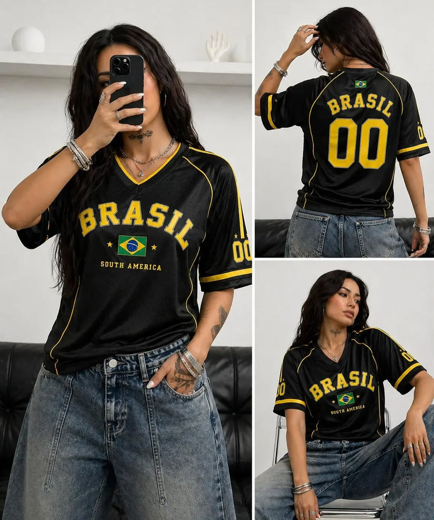 Camiseta Brasil 2026 – Mujer