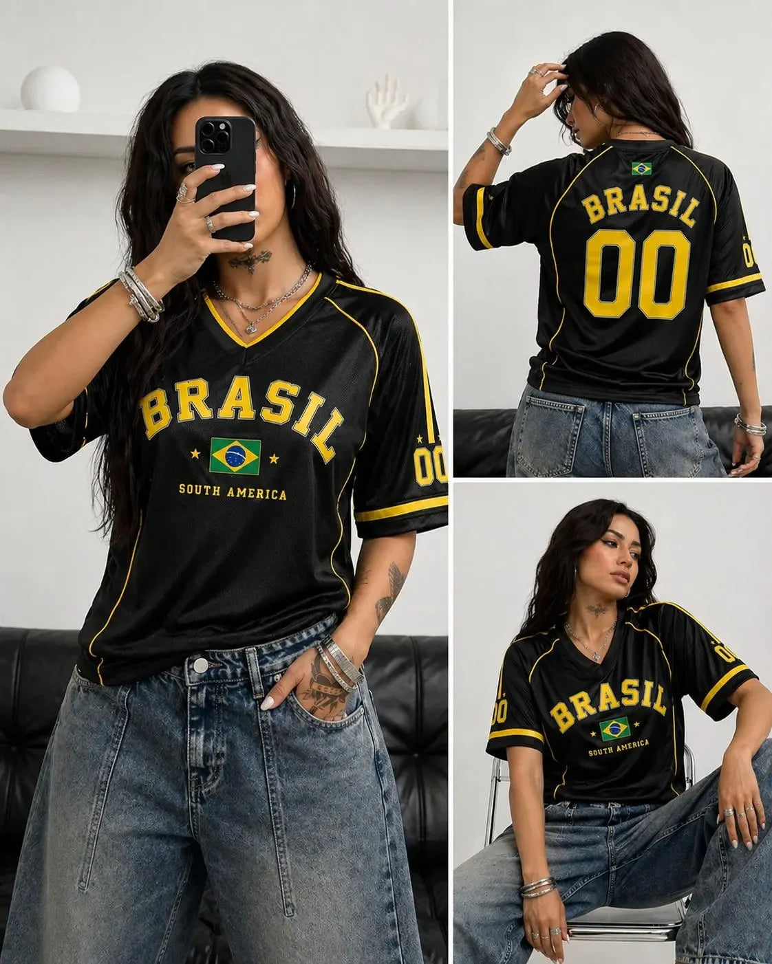 Camiseta Brasil 2026 – Mujer