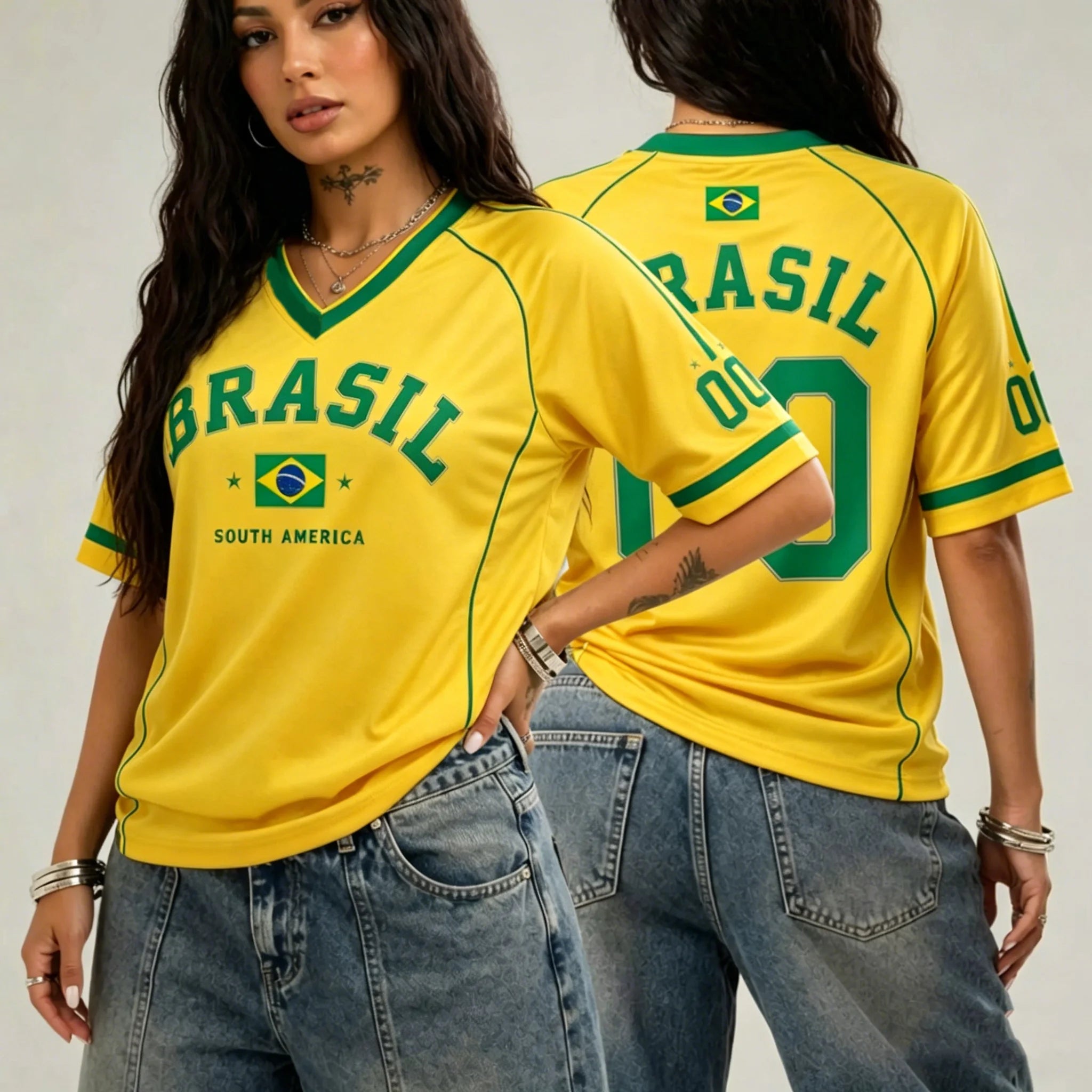 Camiseta Brasil 2026 – Mujer